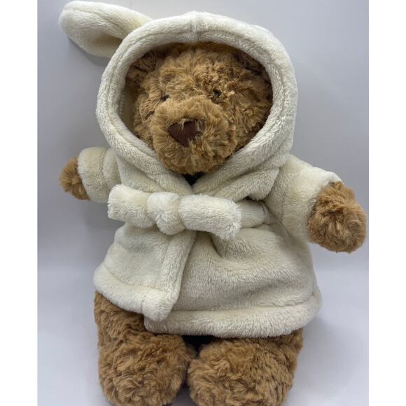 RARE Jellycat Bartholomew Bear with Bathrobe Stuffed Animal, 10 inches - NWT - Picture 6 of 7